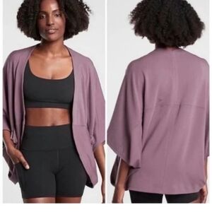 Athleta Women's Purple Open-Front Sweater